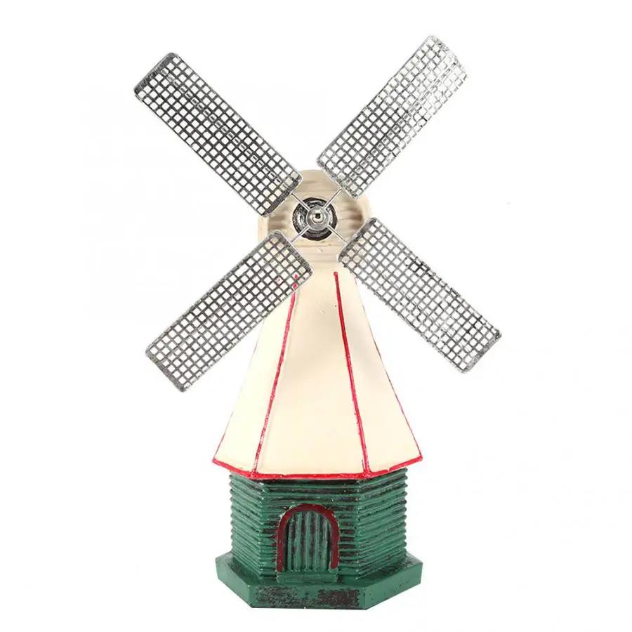 1PC Miniatures rétro en alliage créatif alliage de moulin à vent néerlandais 