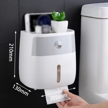 Ящик для хранения многофункциональный лоток водонепроницаемый самоклеющийся прочный АБС-пластик, туалетный держатель для бумаги ванная комната настенная фурнитура с настенным креплением