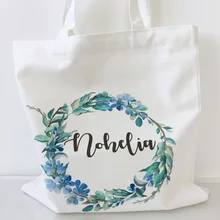 1 шт. печать любой текст язык Персонализированная Холщовая Сумка подарки на день рождения Заказная невеста, чтобы быть вечерние подарок для невесты на свадьбу