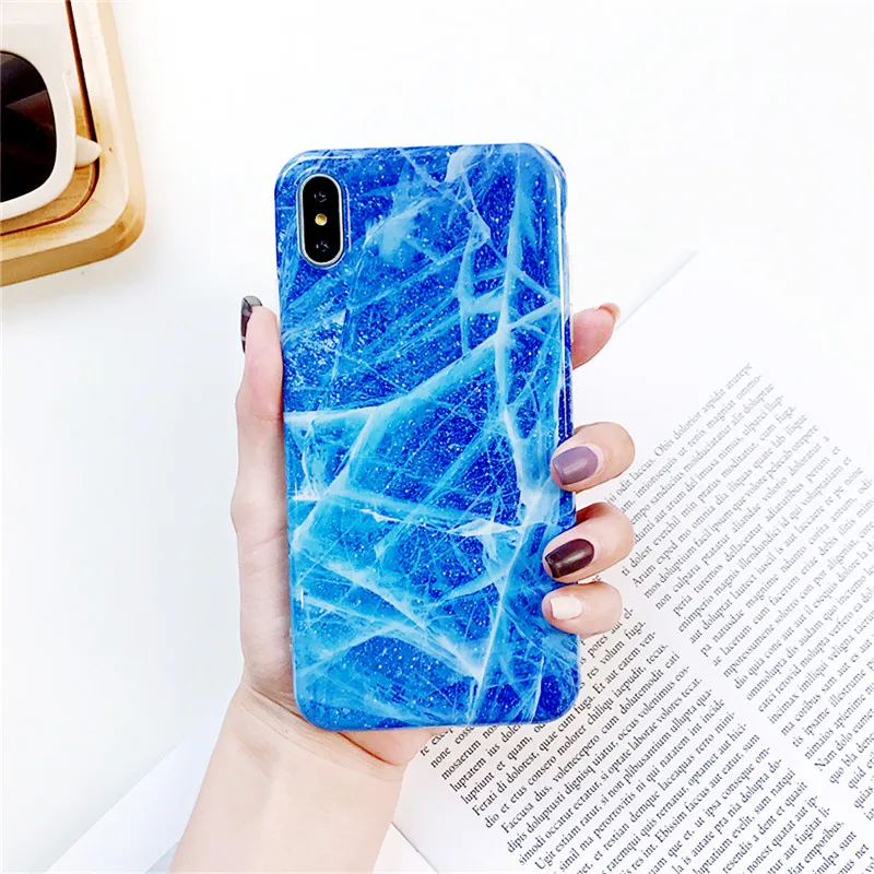 HJ-F25 Новые глянцевые мраморные чехлы для телефонов айфон 11 Pro Max, мягкий силиконовый чехол на айфон 6 6S 7 8 плюс XS Max X XR, чехлы - Цвет: HJ-F25