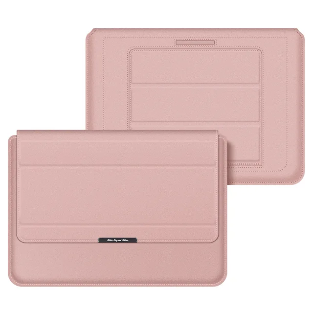 Laptop Sleeve Case Bag For MacBook Air Pro M1 13 A2338 A2337 PU Leather Laptop Carry Sleeve for 12 13 13.3 16 Leather Sleeve Bag Pink