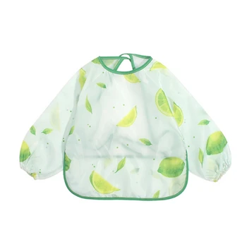 

Baby Boy Girl Long Sleeve Cute Cartoon Fruit Pattern Smock Waterproof Children's Anti-dress Smocks Baby Bibs