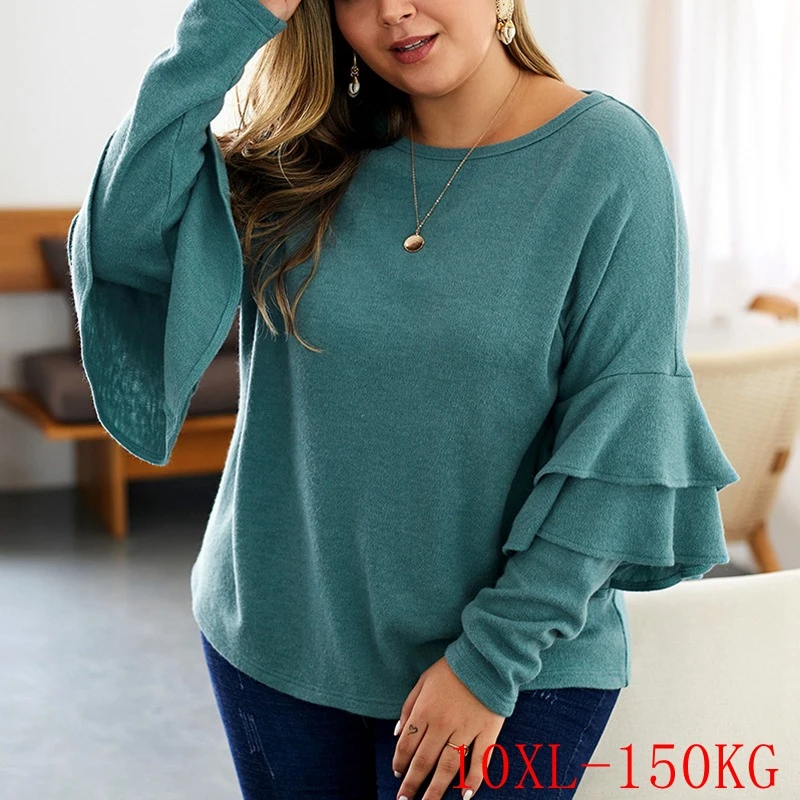 Женский свитер большого размера 6XL 7XL 8XL 9XL10XL обхват груди 168 см женский Однотонный