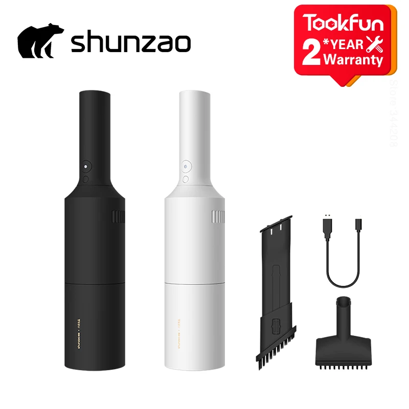 Z1 Black Z1 White Shunzao Handheld Vaccum Cleaner Z1 with HEPA Filter 7Kpa 120W Awarded Portable Hand Vac Quick Charge for Home Pet Hair Auto Car with Suckers 