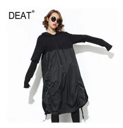 [DEAT] новая осенне-зимняя куртка с отворотом и длинным рукавом, короткая, короткая, Превосходная куртка, Женское пальто, модное, 13D353