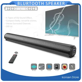 

Powerful Portable TV Sound Bar Speakers Wired & Wireless Bluetooth Home Surround Soundbar for PC Outdoor Speaker+Remote