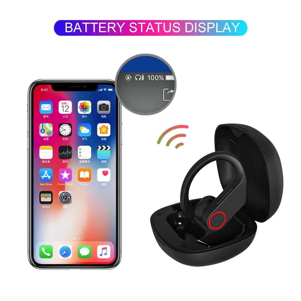 Pottnar JT05 APTX 48 часов проигрывания во время езды на bluetooth-наушников TWS двойной сопротивление разрыву CVC Шум со снижением уровня Беспроводной наушники с зарядный чехол