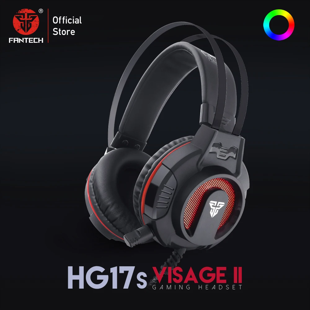 

FANTECH Gaming Headset 3.5MM HG17S RGB Earphones With Microphone Over-ear Design Wired Headphones For Computer Headset Gamer