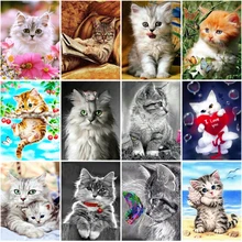 

5D Diy Short-Legged Cat Holiday Sea Naughty Diamond Painting Embroidery Full Round&Square Diamond Mosaic Cross Stitch Home Decor