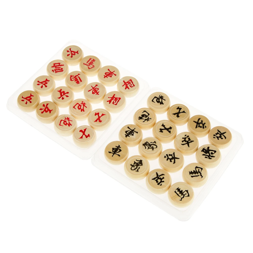 Mini Foldable Board Game Chinese Traditional Game Gathering Party Game Portable Xiangqi Chinese Chess Set 25mm Pieces Diameter