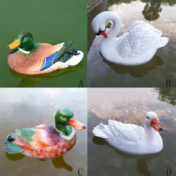 

Animal Duck Swan Resin Ornaments Garden Crafts Water Surface Decorations
