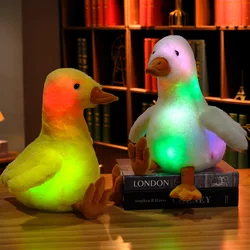 Juguetes de peluche con luz LED para niños y niñas, animales coloridos, Ganso, regalo de Navidad