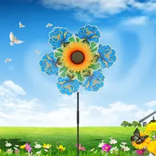 Ветряная блесна ветряная мельница в виде подсолнечника игрушки цветок Красочные Украшения Сада вертушка детские игрушки подарки наружные игры украшения