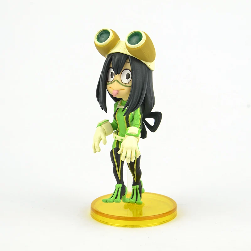 Япония подлинный аниме banpresto My Hero Academy All Might izku URARAKA Tsuyu Tenya Minoru виноградный сок 8 см коробка Фигурки игрушки подарок - Цвет: D