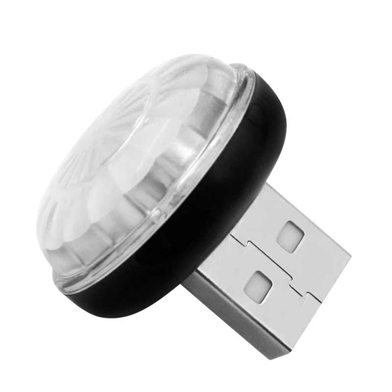 Автомобильный Стайлинг светодиодный USB атмосферный свет DJ RGB Мини Красочный музыкальный звук лампа USB-C телефон ампулы праздничная атмосфера динамическая лампа - Испускаемый цвет: color