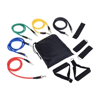 

11 pcs Yoga Band Elastic Resistance Band Set Training Workout Expander Pull Rope Mini Ring Gym Fitness Equipment