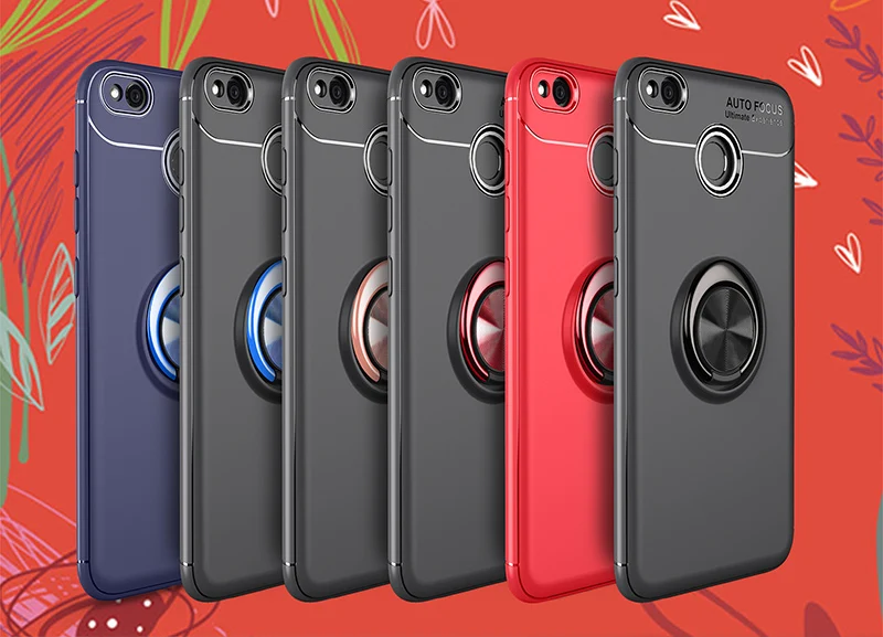 Мягкий силиконовый матовый чехол на заднюю панель Xiaomi Redmi 4X с кольцом-держателем для пальца Xiomi Redmi 4A Redmi4X Redmi4A чехол на магните для автомобиля