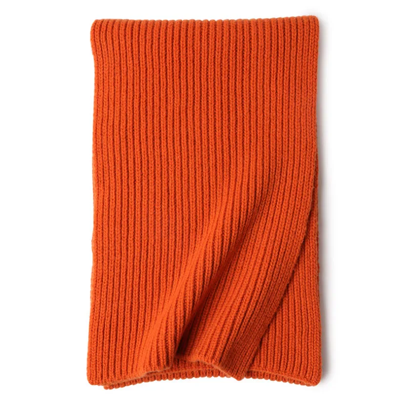 CAVME 5 Orange Кавме чистый шерстяной шарф унисекс базовые шарфы для женщин мужской длинный однотонный шарф вязание овечья шерсть 30*186 см 385 г - Цвет: CAVME 5 Orange