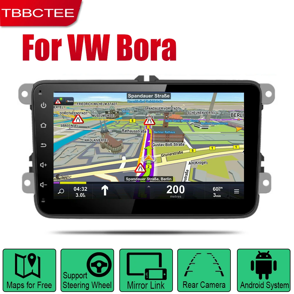 TBBCTEE Авто Радио 2 Din Android Автомобильный плеер для Volkswagen VW Bora 2005 ~ 2018 gps Навигация BT Wifi
