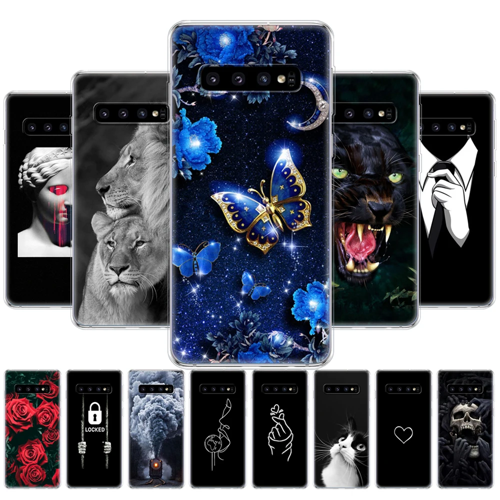 Case For Samsung Galaxy S10 Plus Silicon TPU Cover E G975F SM-G973F Protective Back | Мобильные телефоны и аксессуары