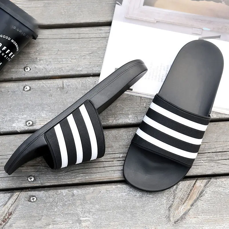 Wear-resistant slippers For women indoor fashion stripes summer couples wear sandals slippers outdoors non-slip bathroom non slip slippers fashion slippers soft non slip slippers