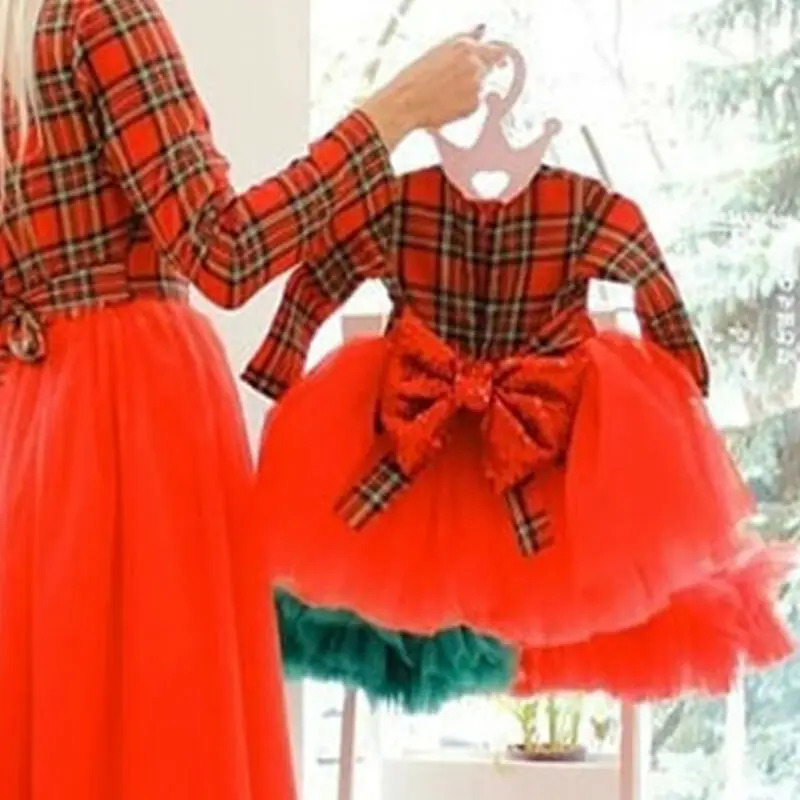 Г. Рождественская красная клетчатая юбка-пачка, платье Рождественские вечерние платья для маленьких девочек клетчатые платья-пачки с бантом