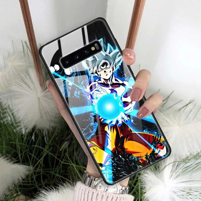 04 Dragon Ball Son Goku чехол из закаленного стекла для samsung Galaxy S10 S10e S9 S8 Note9 Note 10 Plus 5G A50 A30 края из ТПУ Couqe - Цвет: 04
