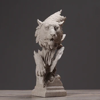 

ABSTRACT TIGER BUST STATUE HANDMADE RESIN WILD ANIMAL HEAD SCULPTURE ART AND CRAFT ORNAMENT FOR HOME DECOR AND BIRTHDAY GIFT