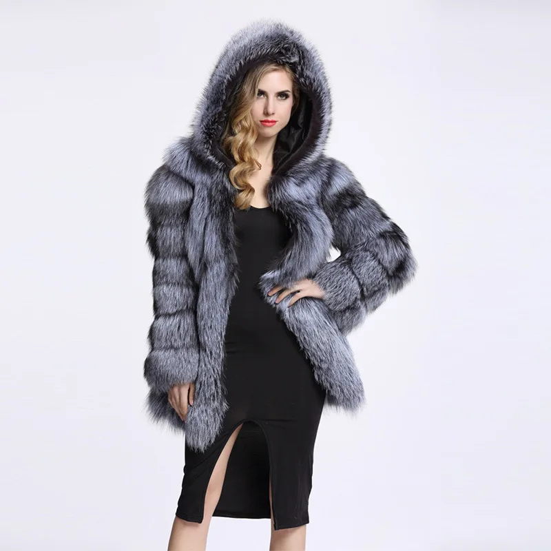 Уличная одежда пальто из искусственного меха зимняя куртка Модные женские толстые теплые пальто из искусственного меха с капюшоном размера плюс верхняя одежда