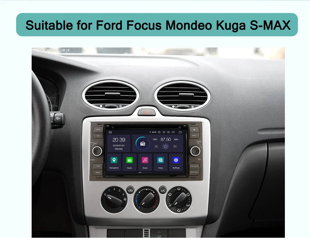 Автотоп " Android 9,0 Автомобильный мультимедийный для Ford/Fusion/FOCUS/C-MAX/S-Max/Galaxy с gps-навигацией 4G Wifi Mirrorlink с DVD