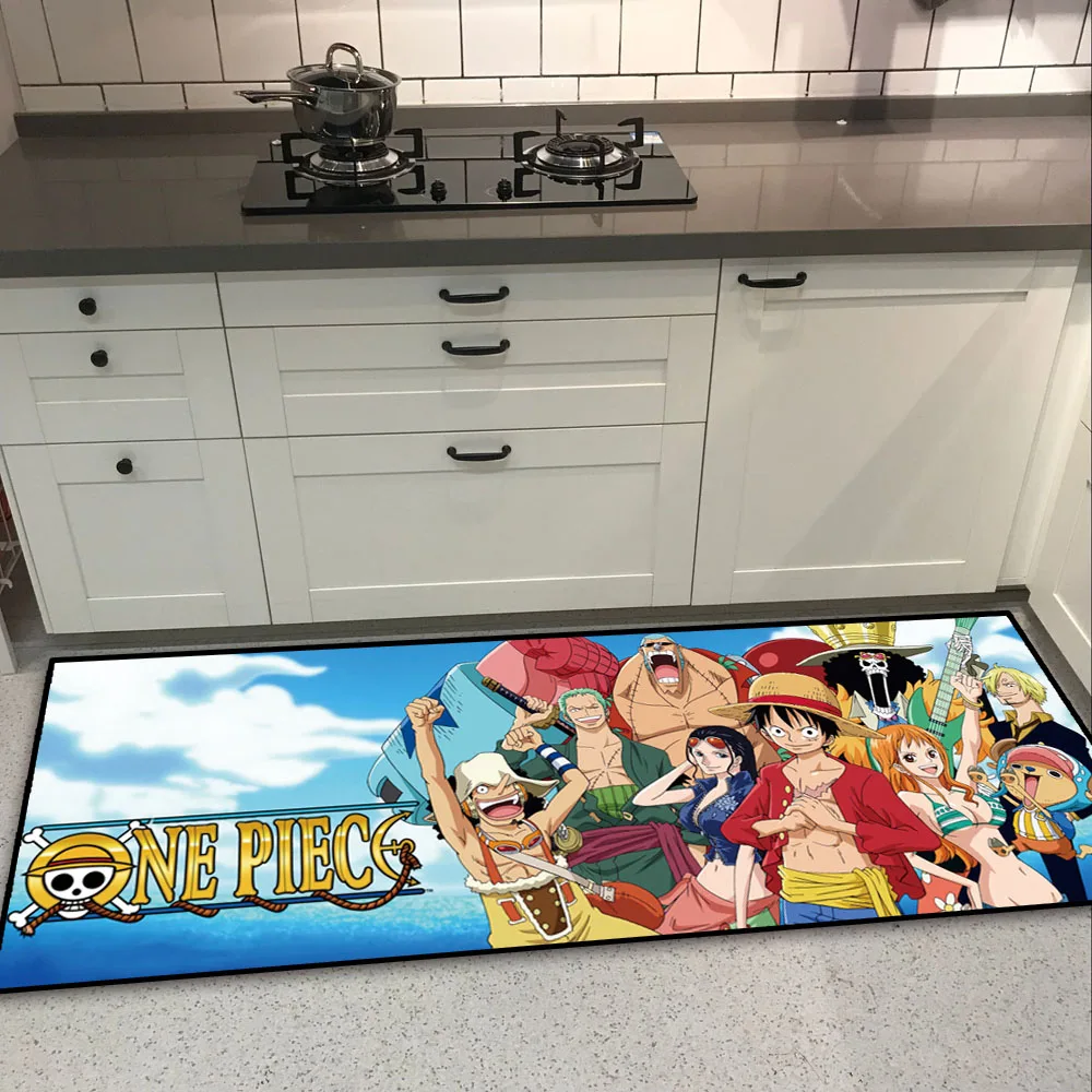 Аниме one piece Luffy длинный напольный коврик ковер для кухни домашний нескользящий коврик мультяшный