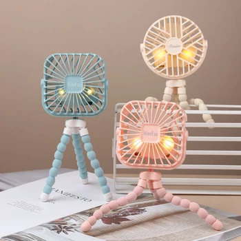 

2020 Mini Stroller Fan 600mAh Personal Portable Desk Handheld Baby Bed Car Seat Fan USB Rechargeable Battery Operated Fan
