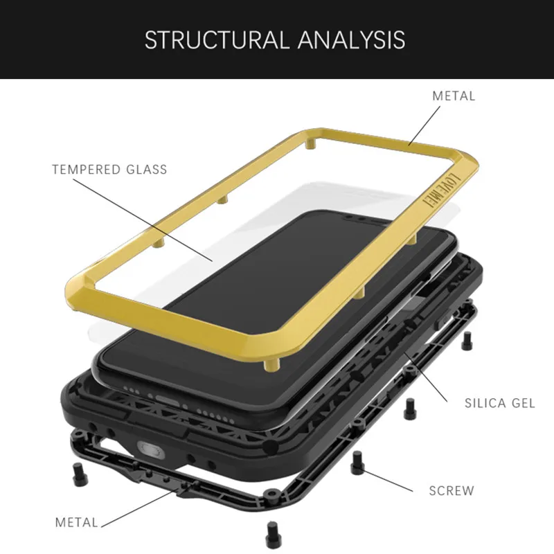 The Armour Aluminum Waterproof Case For iPhone