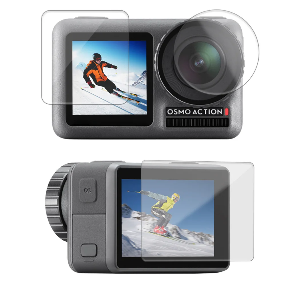 Для DJI OSMO Action Sports camera для экрана SheIngKa Защитная пленочная линза крышка батарейный отсек стикер крепление набор аксессуары для фото