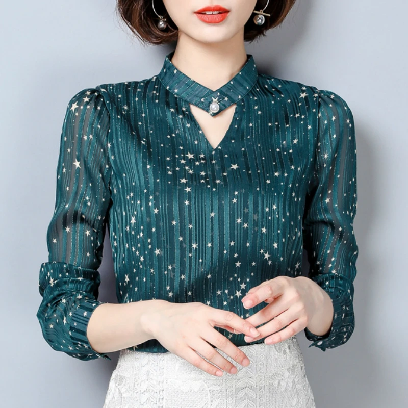 

Long Sleeve Women Shirts Fashion Womens Tops and Blouses 2019 Plus Size 3XL Print Chiffon Blouse Shirt Top Female Blusas A264