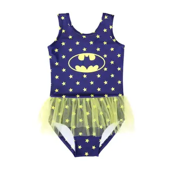 

Brand Baby Girls Dress One Piece Superhero Beach Mesh Swimwear For Kids Girl Beachwear Clothes Princess Swim Suit 0329