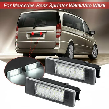 

For Mercedes Sprinter W906 / Vito W639 6000K White LED License Plate Light Lamp