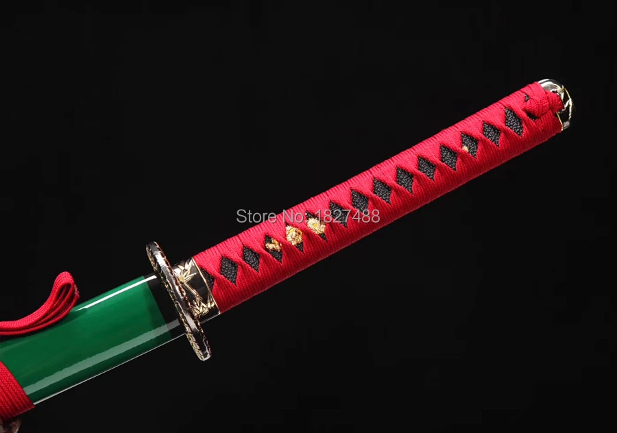 Handmade Japanese Samurai Dao Sword Katana Full Tang Blue Damascus Steel Blade Sharp Asia Knife Saber
