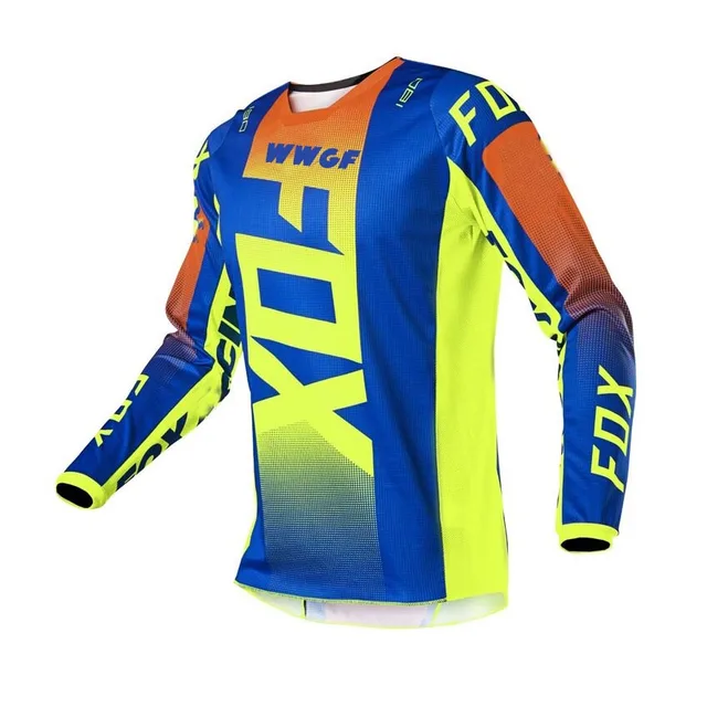 2021 customize team moto mtb motocross jersey Enduro Maillot Hombre DH BMX MX  Cycling Downhill jersey Blue