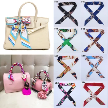 

Scarf 4*100cm Headscarf 38 Colors New Silk Scarf Women Hairband Ribbons Tied Scarf Bag Decoration Tie Multifunction Hand Ribbon