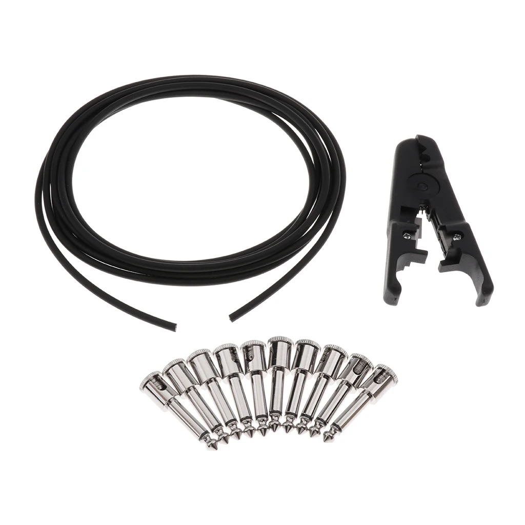 DIY 6.35mm Stereo Audio Cable+Wire Cutter for Electric Guitar Amp Amplifier Mixer