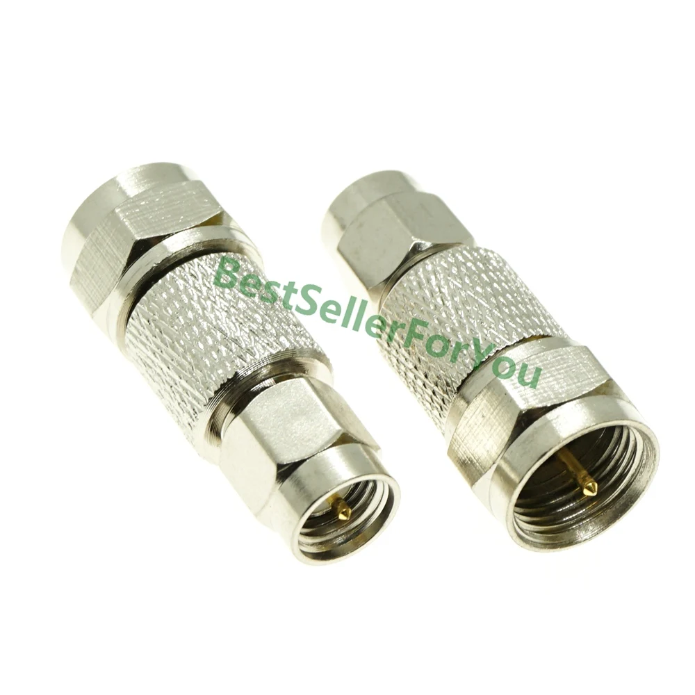 

F male to SMA Male Pin Plug Straight RF Coax Coaxial Connector Adapter Nickel