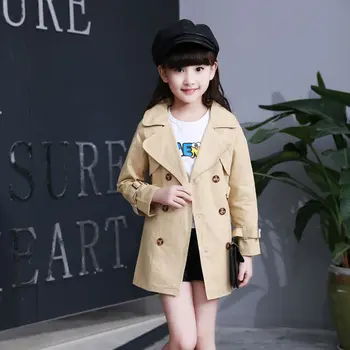 

2019 Kids Trench Coat Fall Children Jacket Windbreaker Thin Style Overcoat Outerwear Spring Autumn Baby Boy Girl Clothes