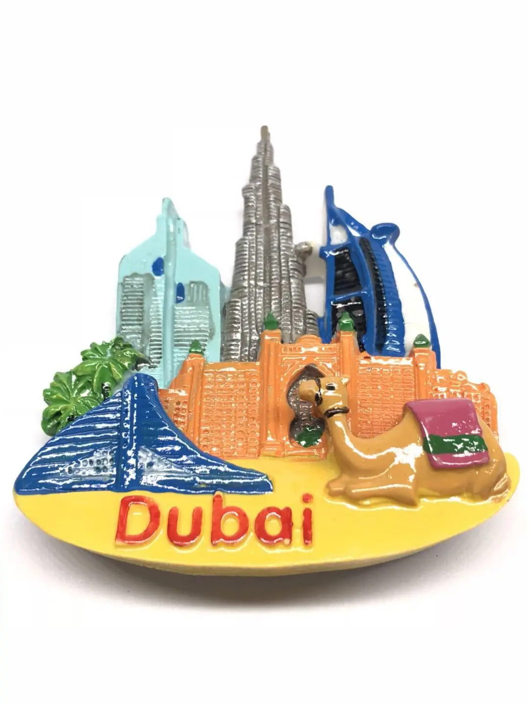 Dubai Tourist Souvenir 3D Resin Refrigerator Stickers Magnet Stone Stickers Fridge Magnets Home Decoration Accessories