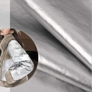 

130 meters 40d nylon taffeta twill fabric Shiny Metallic leather waterproof autumn and winter cotton jacket down jacket fabric