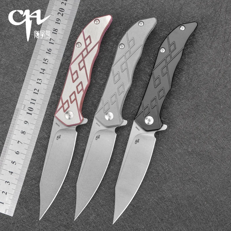 値下げ 屋外で使用するためのポケットナイフ3008 チタンハンドル付き折りたたみナイフ 戦術的な軍用サバイバル機器 Outdoor Tools 期間限定でセール Industrialchillan Cl