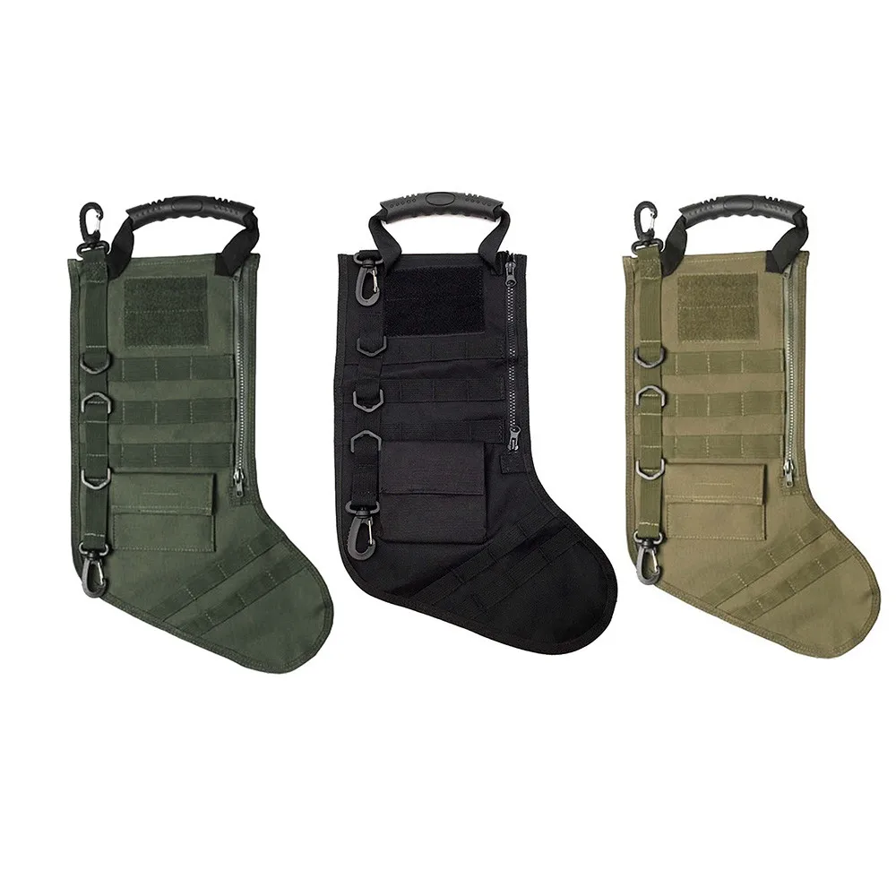 

Hot Hanging Tactical Christmas Stocking Bag Dump Drop Pouch Utility gifts Sock Bag Military Combat Hunting Stockings Christmas