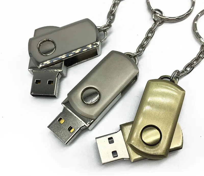 Новое металлическое вращение Usb флэш-накопитель 2,0 4 ГБ 8 ГБ 16 ГБ 32 ГБ 64 ГБ логотип Заказные флешки творческий большой палец U диск устройство для хранения