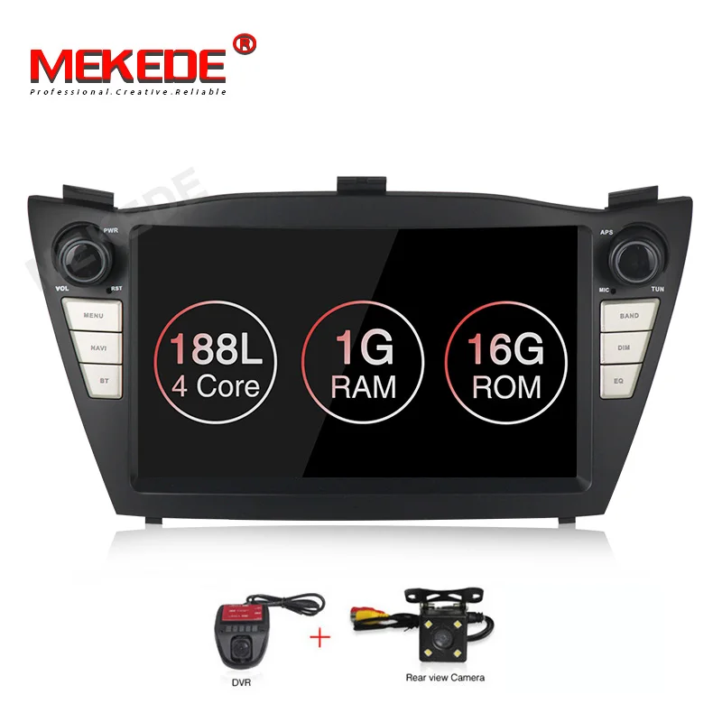 MEKEDE Android 9 2din автомобильный радиоприемник для 2009 2010 2011 2012- hyundai IX35 GPS; Мультимедийный проигрыватель с Bluetooth WI-FI OBD2 - Цвет: 16G CAMERA DVR
