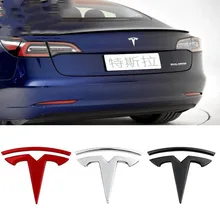 Автомобильный металлический наклейки для Tesla модель S модель X автомобильные наклейки-логотипы модифицированные наклейки для автомобилей боковой ярлык персонализированный автомобильный хвост